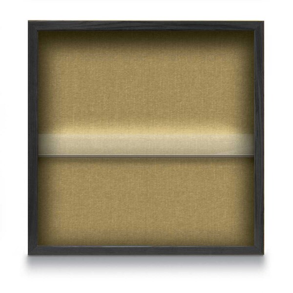 Outdoor Enclosed Combo Board, 48"x36", Satin Frame/Burg & Medium Grey